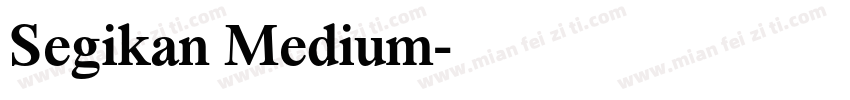 Segikan Medium字体转换